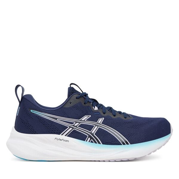 Buty do biegania Asics. Niebieskie obuwie sportowe damskie Asics, bez wzorów, do biegania. Za 391.99 zł.