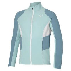 Kurtka z dresu Mizuno Shadow. Niebieskie kurtki męskie Mizuno, l, bez wzorów, z dresówki, na fitness i siłownię. Za 385.15 zł.