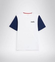 Koszulka męska Diadora SS CORE T-SHIRT T. Białe t-shirty męskie Diadora, l, bez wzorów, z materiału, bez kołnierzyka. Za 79.00 zł.