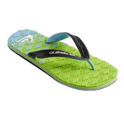 Japonki plażowe męskie Quiksilver Oahuey. Zielone buty sportowe męskie Quiksilver, bez zapięcia. Za 44.99 zł.