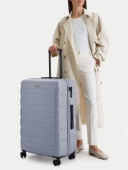 GINO ROSSI Walizka duża CEO-GIN-L-003-05-SILVER2 Srebrny. Szare torebki do ręki damskie Gino Rossi, bez wzorów, z tworzywa sztucznego, duże, bez dodatków. Za 299.99 zł.