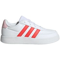 Buty adidas Breaknet Lifestyle Court Lace HP8960 białe. Białe obuwie sportowe damskie bez wzorów, z gumy. Za 307.12 zł.