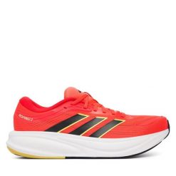 Buty do biegania adidas. Czerwone buty sportowe męskie Adidas, bez zapięcia, do biegania. Za 299.99 zł.