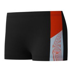 Kąpielówki chłopięce spodenki kąpielowe Speedo Dive Splice. Czarne kąpielówki dla chłopców Speedo, bez wzorów, z materiału, wakacyjne. Za 71.98 zł.