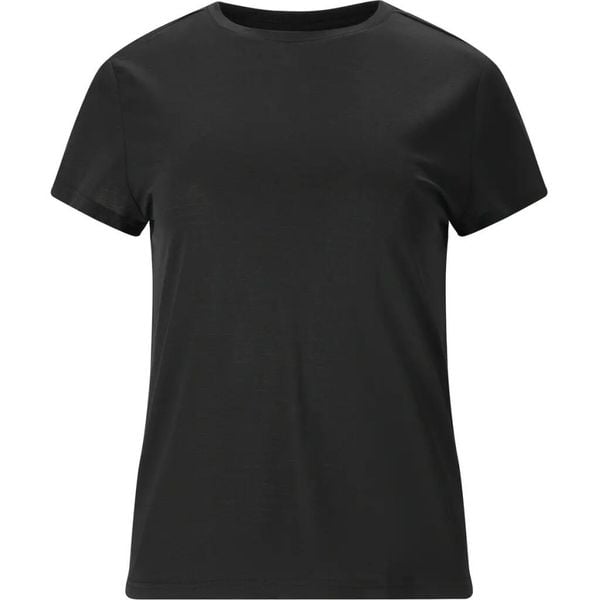 Koszulka damska Athlecia Miwa. Czarne koszulki sportowe damskie Athlecia, bez wzorów, z materiału, eleganckie, bez kołnierzyka. Za 128.50 zł.