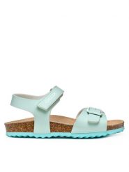 Geox Sandały J Adriel J028MC 000BC C3003 S Błękitny. Niebieskie sandały dziewczęce Geox, ze skóry, bez zapięcia. Za 219.99 zł.