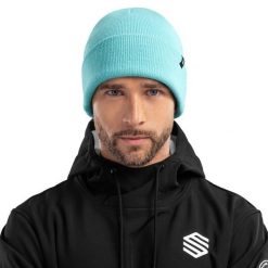 Czapka zimowa beanie męska Snowflake. Niebieskie czapki i kapelusze męskie SIROKO, na zimę, bez wzorów, z materiału, sportowe. Za 76.00 zł.