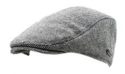 Kaszkiet Jesienno-Zimowy, Szary z Dodatkiem Wełny, z Gumką, w Paski -Pako Jeans. Szare czapki i kapelusze męskie Pako Jeans, na jesień, bez wzorów, z jeansu. Za 65.00 zł.