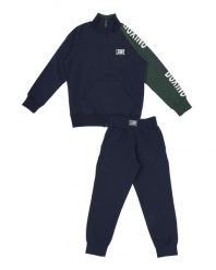 Bluza wytrzymały z pełny zamek błyskawiczny na co dzień. Czarne bluzy sportowe męskie LEONE 1947 APPAREL, bez wzorów, z dresówki, bez kaptura, na fitness i siłownię. Za 84.16 zł.
