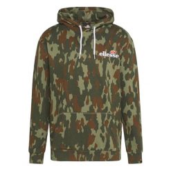 Bluza z kapturem Ellesse Primero Camo - Mężczyźni. Zielone bluzy męskie Ellesse, m, bez wzorów, z bawełny, z kapturem. Za 233.90 zł.
