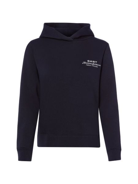 Gant bluza z kapturem Kobiety niebieski, XS. Niebieskie bluzy damskie GANT, uniwersalny, bez wzorów, z bawełny, z kapturem. Za 379.95 zł.