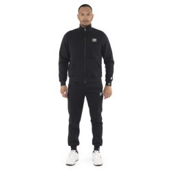 Bluza wygodny z bawełna z zamek błyskawiczny na co dzień. Czarne bluzy męskie LEONE 1947 APPAREL, bez wzorów, z bawełny, bez kaptura. W wyprzedaży za 273.65 zł.