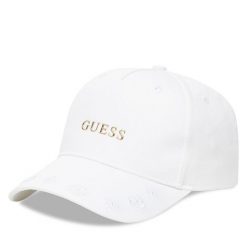 Czapka z daszkiem Guess. Białe czapki i kapelusze damskie Guess, z aplikacjami. Za 119.99 zł.