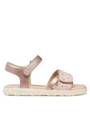 Geox Sandały J Sandal Haiti Girl J658ZC 0NFMA C8010 S Różowy. Czerwone sandały dziewczęce Geox, ze skóry, bez zapięcia. Za 269.99 zł.