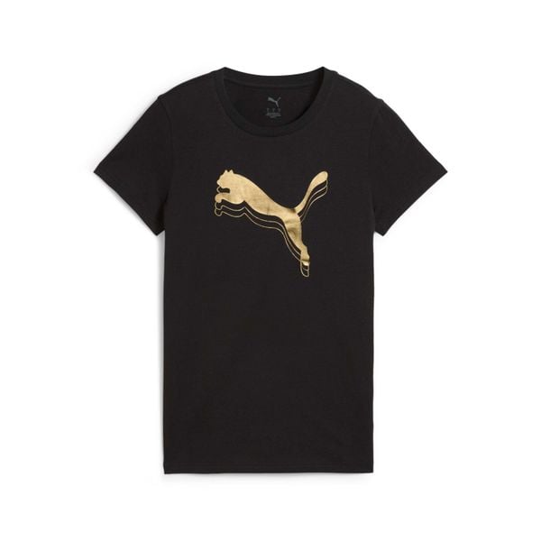 Koszulka damskie Puma Ess Metallic Tee. Czarne koszulki sportowe damskie Puma, xl, bez wzorów, z bawełny, bez kołnierzyka. Za 190.00 zł.