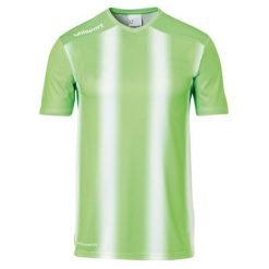 Vintageowy T-shirt Uhlsport Stripe 2.0. Białe koszulki sportowe męskie Uhlsport, m, bez wzorów, z tkaniny, sportowe, bez kołnierzyka. Za 143.50 zł.