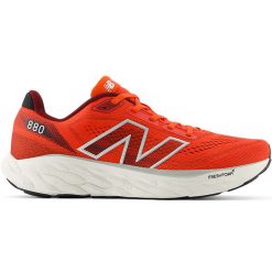 Buty męskie New Balance Fresh Foam X 880v14 M880R14 – czerwone. Czerwone buty sportowe męskie New Balance, z materiału, bez zapięcia, do biegania. Za 349.99 zł.