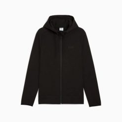 Bluza sportowa z kapturem męska Puma SPACER FZ 68857401. Czarne bluzy męskie Puma, l, bez wzorów, ze skóry, z kapturem, trekkingowe. Za 252.22 zł.