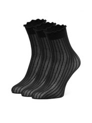 Nine West Skarpety długie CEO_AS_NW_01_Z_AW25 (3-PACK) Czarny. Czarne skarpety damskie Nine West, bez wzorów, z materiału. Za 44.99 zł.