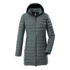 Parka dla kobiet Killtec GW 77. Szare parki damskie KILLTEC, na zimę, bez wzorów, bez kaptura. W wyprzedaży za 534.00 zł.