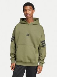 Adidas Bluza Future Icons 3-Stripes JD4856 Zielony Regular Fit. Zielone bluzy męskie Adidas, m, bez wzorów, z bawełny, bez kaptura. Za 209.99 zł.