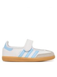Adidas Baleriny Samba Jane C JQ9305 Biały. Białe baleriny dziewczęce Adidas, bez wzorów, ze skóry, bez zapięcia. Za 239.99 zł.