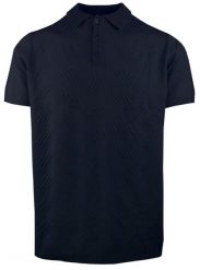 Męska Koszulka Polo z Dzianiny - Brave Soul - Granat. Niebieskie koszulki polo męskie Brave Soul, na lato, l, bez wzorów, z dzianiny, casualowe, bez ramiączek. Za 129.00 zł.