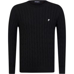 Sweter w kolorze czarnym. Czarne swetry przez głowę męskie Denim Culture, l, bez wzorów, z bawełny, bez kołnierzyka. W wyprzedaży za 159.95 zł.