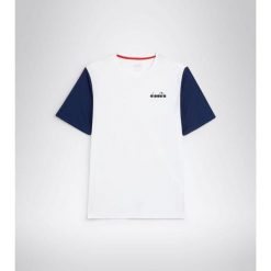 Koszulka męska Diadora SS CORE T-SHIRT T. Białe koszulki sportowe męskie Diadora, l, bez wzorów, bez kołnierzyka, bez ramiączek, tenisowe. Za 79.00 zł.