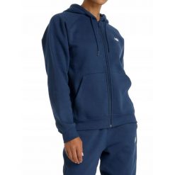 BLUZA damska NEW BALANCE WJ43525NNY sportowa z kapturem zamek. Niebieskie bluzy sportowe damskie New Balance, bez wzorów, z kapturem. Za 269.00 zł.