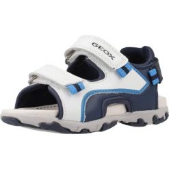 Sandały GEOX B SANDAL FLAFFEE BOY Biały. Białe sandały męskie Geox, ze skóry, bez zapięcia. Za 131.99 zł.