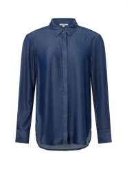 MbyM Bluzka Kobiety Lyocell niebieski, XL. Niebieskie bluzki damskie mbyM, xl, bez wzorów, z lyocellu, klasyczne, bez kołnierzyka, bez ramiączek. Za 179.95 zł.