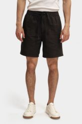 Męskie szorty Mustang Style Linen Jogger Shorts Black Beauty 1016459 4185. Czarne szorty męskie Mustang, m, bez wzorów, z materiału. Za 169.99 zł.