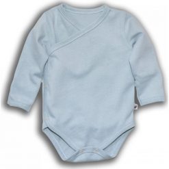 Body kimono z długim rękawem MINT r. 56 (NOM-02/56). Zielone śpioszki niemowlęce Nanaf Organic, z długim rękawem. Za 42.27 zł.