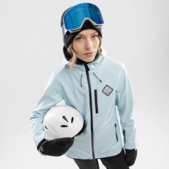 Damska kurtka snowboardowa Sporty zimowe Siroko W2-W Gelid. Niebieskie kurtki damskie SIROKO, bez wzorów, z softshellu, bez kaptura, narciarskie. W wyprzedaży za 330.95 zł.