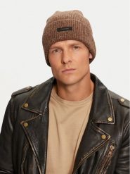 Calvin Klein Czapka K50K512358 Brązowy. Brązowe rękawiczki męskie Calvin Klein, na zimę, bez wzorów, z materiału. Za 279.99 zł.