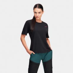 Koszulka damska Alpinus Tulamba. Czarne koszulki sportowe damskie Alpinus, xl, bez wzorów, sportowe, bez kołnierzyka. Za 79.00 zł.