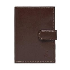 Portfel Semi Line. Brązowe portfele męskie Semi-line, bez wzorów. Za 59.99 zł.