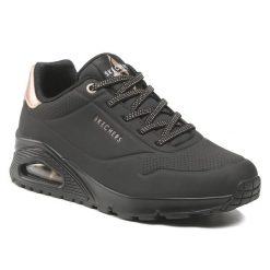 Buty na co dzień damskie SKECHERS UNO SHIMMER. Białe obuwie sportowe damskie Skechers, bez wzorów, trekkingowe. Za 303.00 zł.