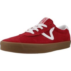 Buty VANS SPORT LOW Czerwony. Czerwone obuwie sportowe damskie Vans, bez wzorów, ze skóry, sportowe, bez zapięcia. Za 291.99 zł.