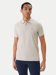 BOSS Polo Prime 50507813 Beżowy Regular Fit. Brązowe koszulki polo męskie Boss, l, bez wzorów, z bawełny, bez ramiączek. Za 349.99 zł.
