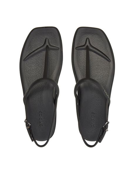 Crocs Sandały Miami Thong Sandal 209793 Czarny. Czarne sandały damskie Crocs, bez wzorów, z tworzywa sztucznego, bez obcasa, na płaskiej podeszwie, bez zapięcia. Za 169.99 zł.