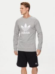 Adidas Bluza Adicolor Classics Trefoil Crewneck Sweatshirt IA4857 Szary Regular Fit. Szare bluzy męskie Adidas, m, bez wzorów, z bawełny, bez kaptura. Za 279.99 zł.