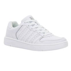 Trampki Damskie Court Palisades. Białe trampki i tenisówki damskie K-SWISS, bez wzorów, z gumy, klasyczne, bez zapięcia. Za 139.00 zł.