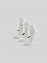 4F Skarpetki krótkie (3-pack) damskie - białe 39-42. Białe skarpety damskie 4f, bez wzorów, z bawełny. Za 49.99 zł.