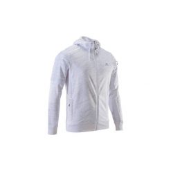 Bluza do biegania RUN WARM+ męska. Białe bluzy sportowe męskie KALENJI, z elastanu. Za 119.99 zł.