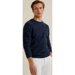 Mango Man - Sweter Lattice. Szare swetry przez głowę męskie Mango Man, z dzianiny, z okrągłym kołnierzem. Za 199.90 zł.