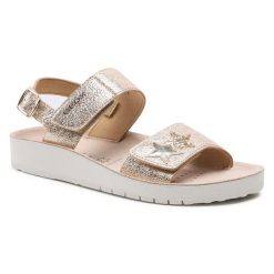 Sandały Geox. Żółte sandały dziewczęce Geox, bez zapięcia. Za 159.99 zł.
