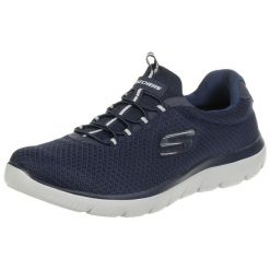 Buty do chodzenia męskie Skechers Summits. Niebieskie buty sportowe męskie Skechers, z gumy, bez zapięcia, na fitness i siłownię. Za 269.99 zł.
