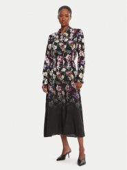 Desigual Sukienka koszulowa Camisero Acrilica 25WWVW11 Czarny Regular Fit. Czarne sukienki damskie Desigual, l, bez wzorów, z wiskozy, bez kołnierzyka, bez ramiączek, koszulowe. Za 579.99 zł.